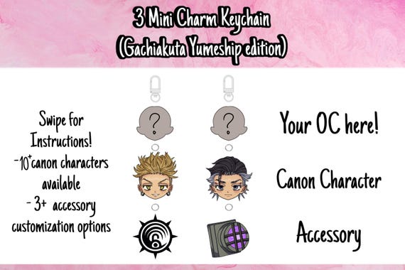 GACHIAKUTA Custom Character/Yumeship Acrylic Keychain (3 Mini Charms)