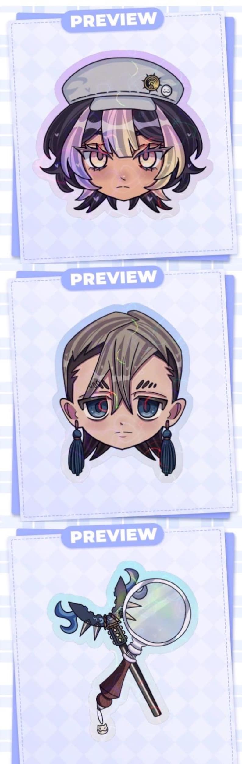 example of designs for sticker pack (2inch x 2inch)