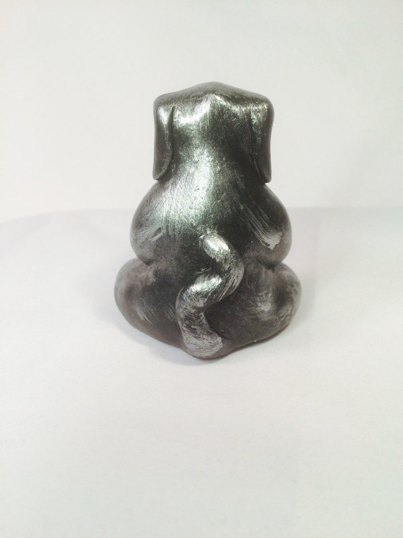 Buddha Dog Sculpture Buddha Sculpture Zen Puppy Statue Yoga Meditation Golden Retriever Black Lab Dog Rescue Silver Pet Gift Custom image 5