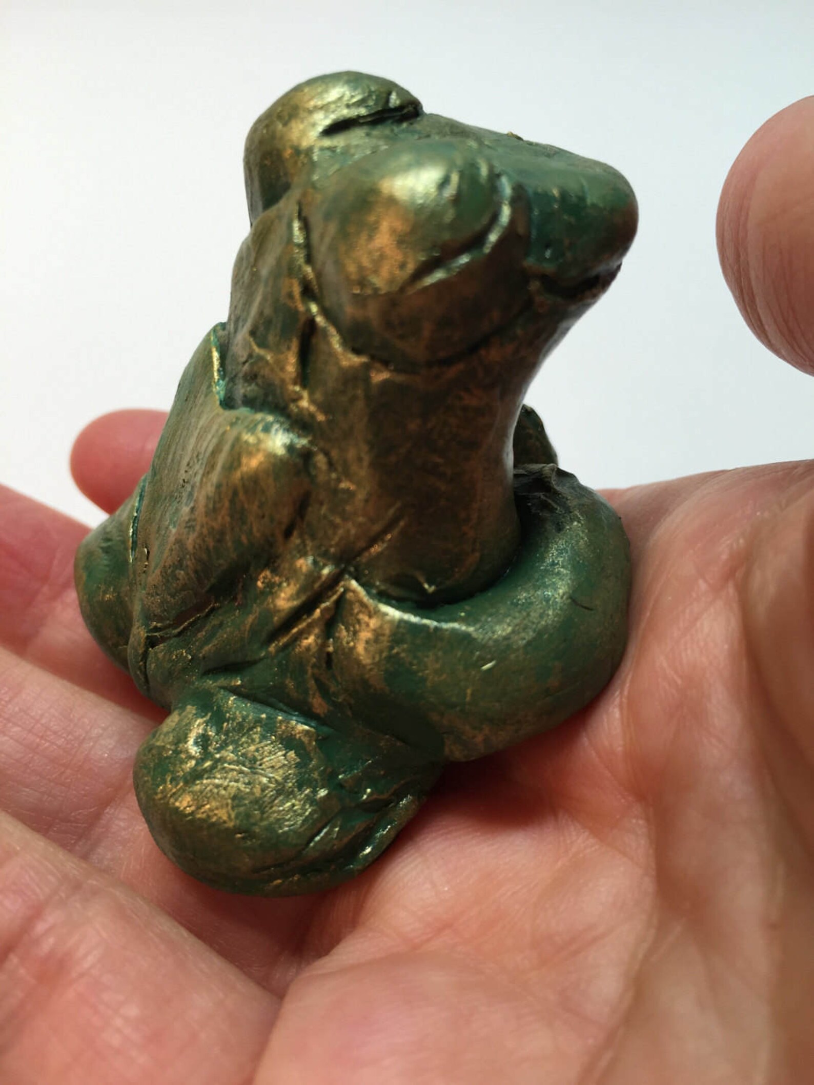 Buddha Frog Sculpture Zen Frog Toad Meditating Spirit Animal Totem