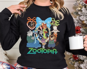 Coquette Mirror Zootopia Sweatshirt, Judy Hopps Nick Wilde, Welcome To Zootopia Disney Hoodie, Locket Zootopia Crewneck, 484522