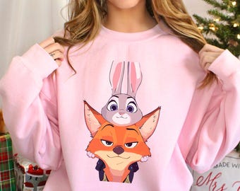 Cute Zootopia Police Badge Sweatshirt, Judy Hopps, Nick Wilde Hoodie, Zootopia Disney Crewneck, Zootopia Police Hoodie, 483872