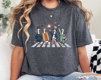 4th Of July Goose Shirt, Fourth of July Tee, Patriotic Shirt, July Fourth Goose Shirt, American Family Tee, Independence Day, 485684