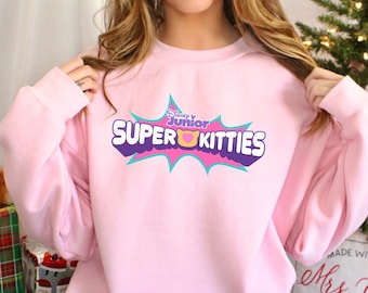 Disney Super Kitties Sweatshirt, Buddy Bitsy Ginny Sparks Kitties Cat Hoodie, Disneyland Girls Trip Hoodie, Disney Kids Crewneck, 483566