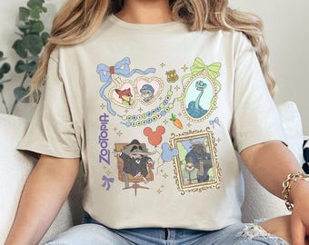 Coquette Mirror Zootopia Shirt, Judy Hopps Nick Wilde, Welcome To Zootopia Disney, Locket Zootopia Tee, 484662