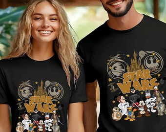 Star Wars Mickey And Friends Shirt, Disney Mickey Han Solo, Goofy Stormtrooper, Donald Duck Jedi, Disney Castle Tee, 483588