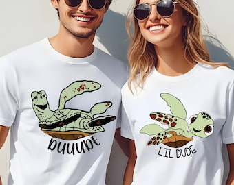 Dude Lil Dude Shirt, Disney Dad And Son, Matching Squirt Crush Tee, Pixar Finding Nemo Tee, Father's Day Tee, Disneyland Dad Tee, 482920