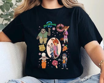Floral Disney Zootopia 2 Shirt, Walt Disney World Shirt, Zootopia Characters, Disneyland Zootopia, Disney Trip Tee, 484538