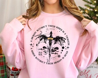 Dragon Rider Sweatshirt, Fantasy Dragon Quote Crewneck, Unisex Cozy Pullover, 484628
