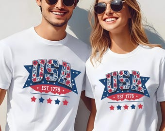 USA Est. 1776 Shirt, USA 250th Anniversary Shirt, American Flag Shirt, Independence Day Shirt, Patriotic Shirt, America Tee, 485090