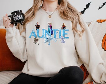 Custom Frozen Sweatshirt, Disney Frozen Hoodie, Frozen Mom Dad Bro Sis, Personalized, Customize Disney Crewneck, 481475