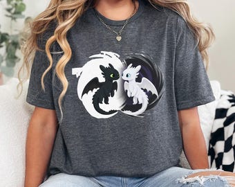 Toothless And Light Fury Shirt, Toothless Dragon, How To Train Yor Dragon, Universal Dragon Matching, 484488