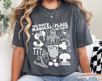Walt Disney World Most Magical Place On Earth Shirt, Epcot Hollywood Studios, Disney's Animal Kingdom, Best Day Ever Tee, 484047