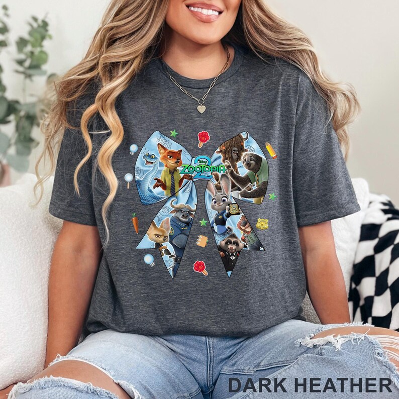 Zootopia 2 Coquette Bow Shirt, Zootopia 2 Disney Girls Trip, Coquette Disney Zootopia Characters, Disney Zootopia 2 Tee, 484534 afbeelding 8