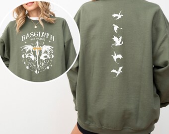 Basgiath War College Sweatshirt, Dragon Fantasy Crewneck, Fourth Wing Inspired Shirt, Romantasy Booktok Gift, 484632