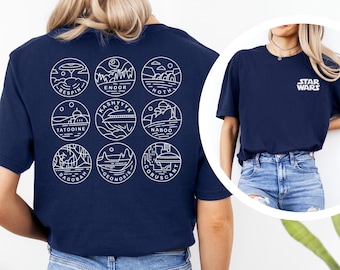 Star Wars Planets Simple Shirt, Star Wars Planets Simple, Disney Star Wars Tee, Galaxy Tee, 482681