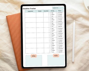 Digital Assignment Planner | Student Project Tracker for GoodNotes, iPad (PDF File)