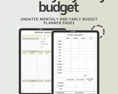 Printable Budget Planner | Monthly & Yearly Budget Tracker Set | Financial Planning PDF | Digital Download