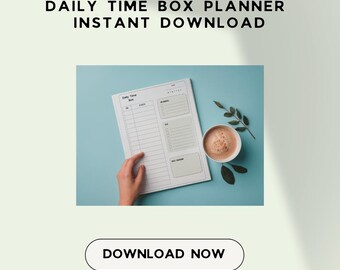 Daily Time Box Planner Printable | Time Blocking Daily Planner | To Do List & Priority Planner | Minimal Daily Planner PDF