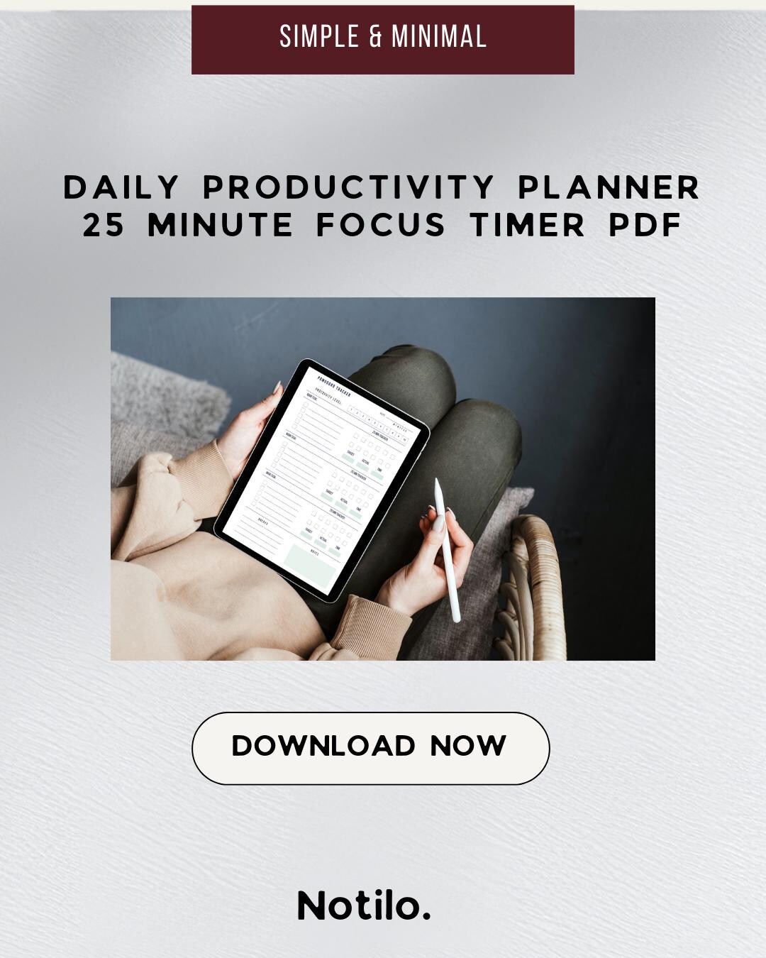 Pomodoro Tracker | Daily Productivity Planner | 25 Minute Focus Timer ...