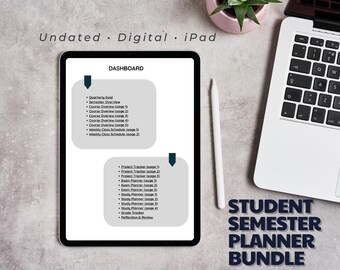 iPad Student Planner Bundle | Digital Academic Organizer (PDF Download)