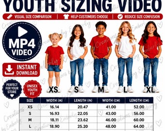 Gildan 5000B Youth Size Chart Guide Video MP4 | Apparel Seller Tool