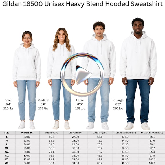 Gildan 18500 Hoodie Sizing Video (MP4 Digital Download) – POD Seller Resource