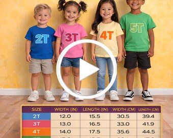 Bella Canvas Toddler Tee Size Chart Video | 3001T MP4 Download | Professional Listing Upgrade