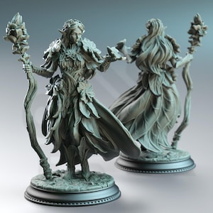 Synoria il Nobile DnD Resin Miniature Fey Caster Fantasy DM stash The Fey Court Sorcerer Miniature Paintable TTRPG Pathfinder 5e Elf