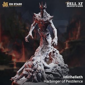 Idinhelieth, Harbinger of Pestilence DnD Resin Miniatyr Aberration Odöda Monster Figur Fantasy Mini TTRPG Bordsfigur Hell at Heaven's Gate