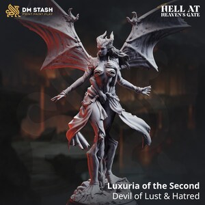 Devil of Lust & Hatred DnD Resin Miniatyr 32 mm Fiend Miniatyr Monster Figur Fantasy Mini TTRPG Bordsfigur Dnd 5e Hell at Heaven's Gate
