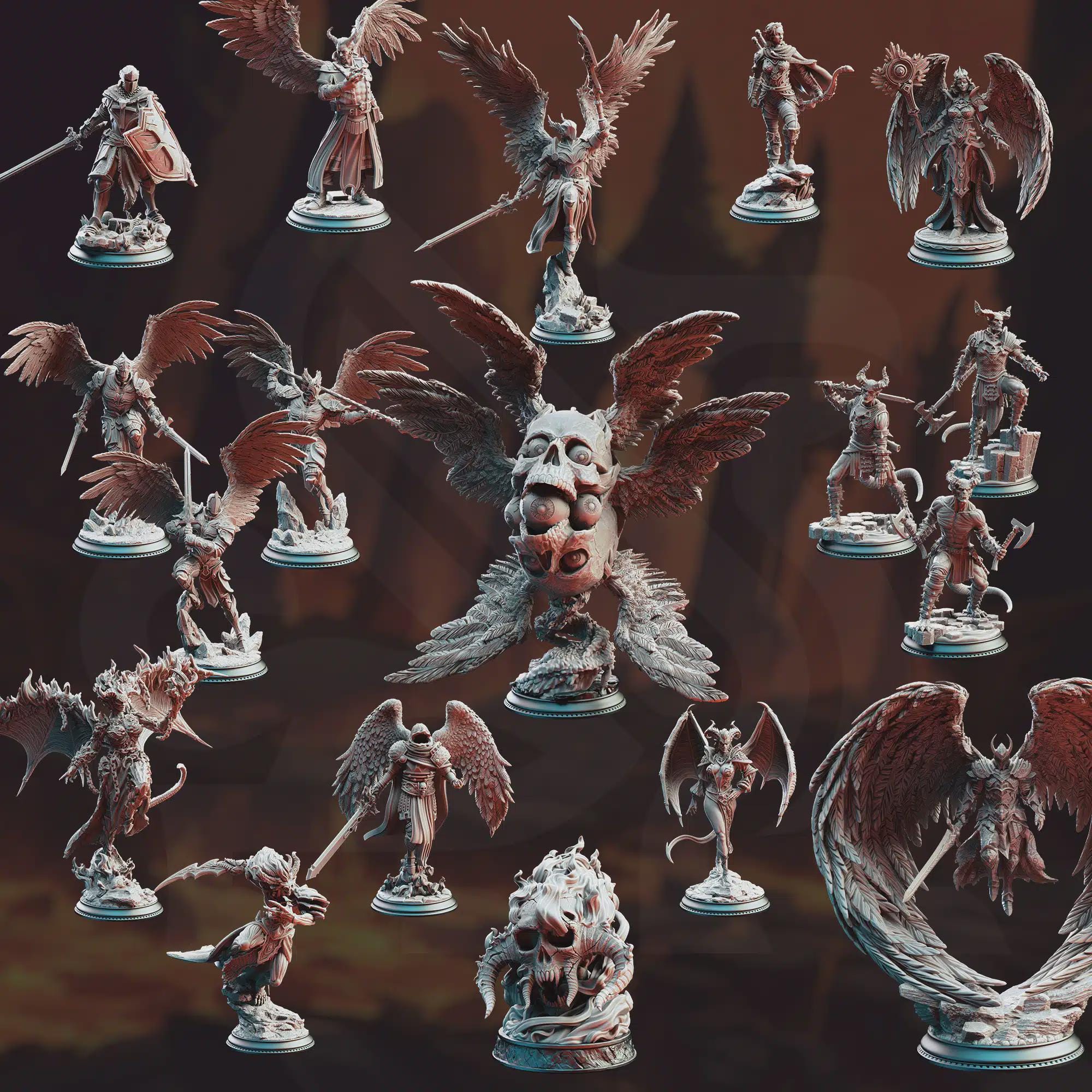 Devils Tabletop Celestial Paladin Dnd Resin Miniature 32mm Figure Fantasy Paladin ...