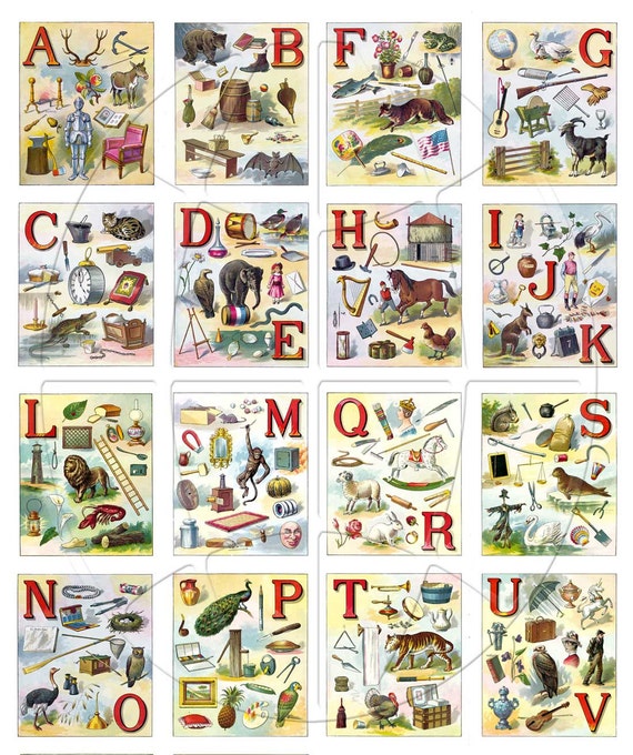 Fantastic OBJECTS Alphabet Decorative Card Set Objects | Etsy