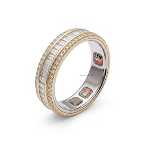 Oura Ring Gen 5 Cover, 14K Gold Pave Diamond Ring Jacket, Smart Ring Enhancer, Protective Ring Guard for Oura, Stackable Ring Wrap