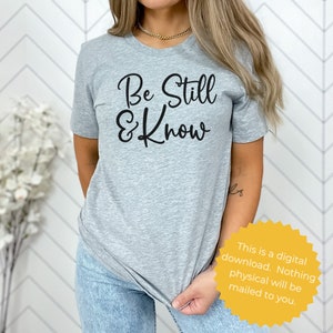 Christian Faith svg, Christian svg, Be Still and Know svg,  Super Simple svg, Christian cut file, Instant Download