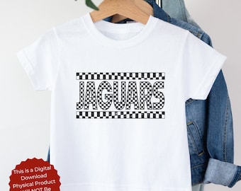 Jaguar SVG Moda a cuadros Jaguar Grunge Png Descarga instantánea Cricut Jaguars Sublimación Deportes Papá Deportes Mamá Jaguar