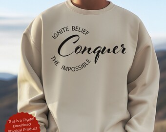 Archivo de corte SVG motivacional para máquinas de silueta y Cricut, frase inspiradora en blanco y negro Png