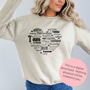 Self care svg with affirming words to remind you that you are amazing.  Excellent Mother&#39;s day gift for mom. Instant download.