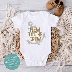 Bébé svg Nouveau-né svg Baby Shower Gift Custom Baby Girl et Baby Boy Bodys pour phrase nouveau-né pour les nouveaux membres de l’équipage