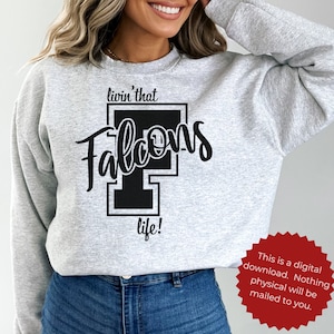 Falcons SVG, Falcons Nation svg, Sports Mom, Sports Dad, Png, Svg, Wydrukuj i wytnij, Falcons Grunge PNG Sublimacja. Prezent dla mamy lub taty.