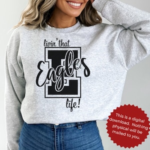 Eagles SVG Eagles Nation svg Sports Mom Sports Dad Png Svg Digital Files Cricut Eagles Sublimation Eagles Grunge PNG Eagles Football