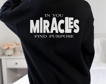 Archivo de corte SVG motivacional para máquinas de silueta y Cricut, frase inspiradora en blanco y negro Y Milagros Grunge Png