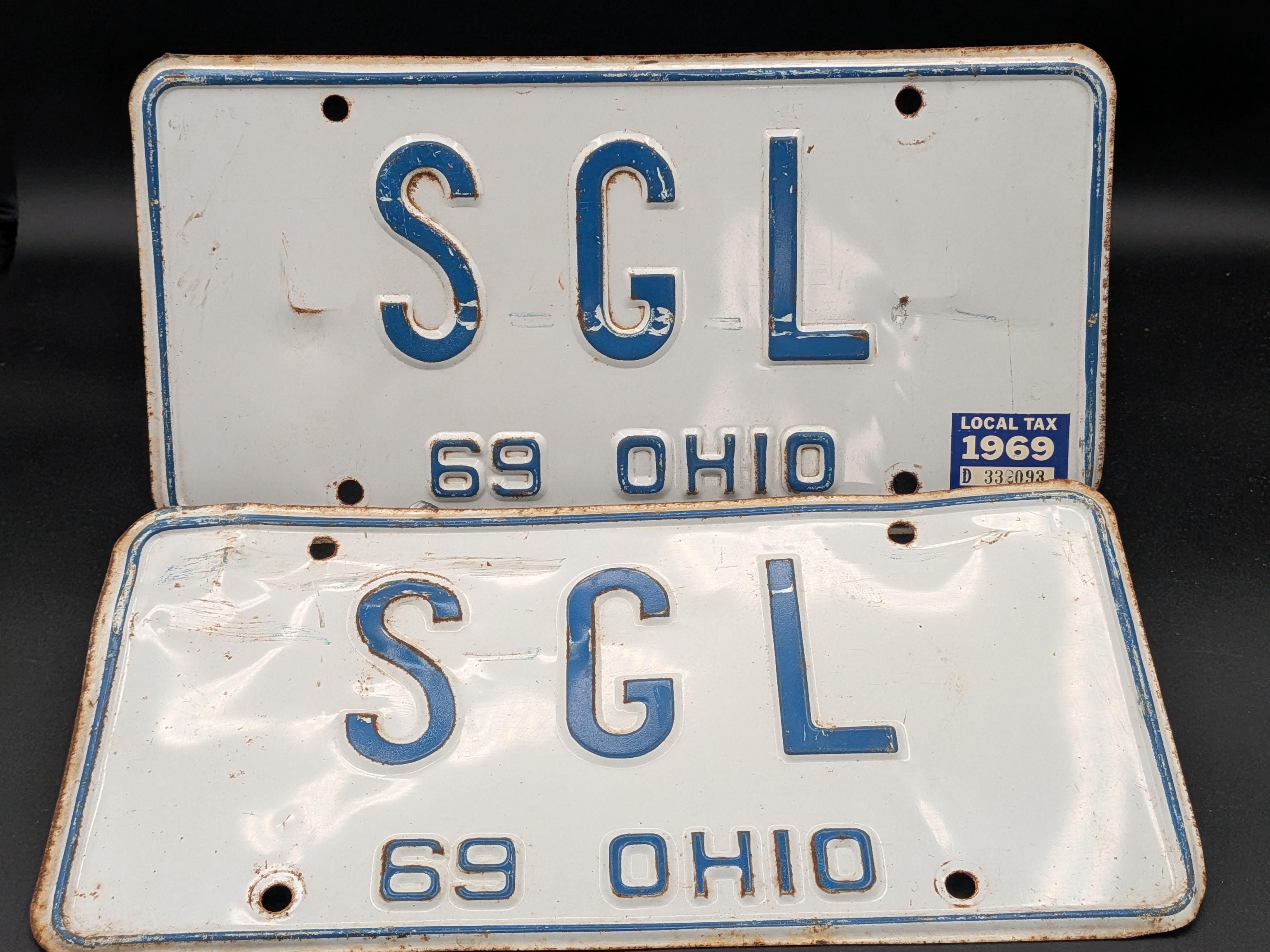 Vintage Ohio License Plate 1968 - Etsy