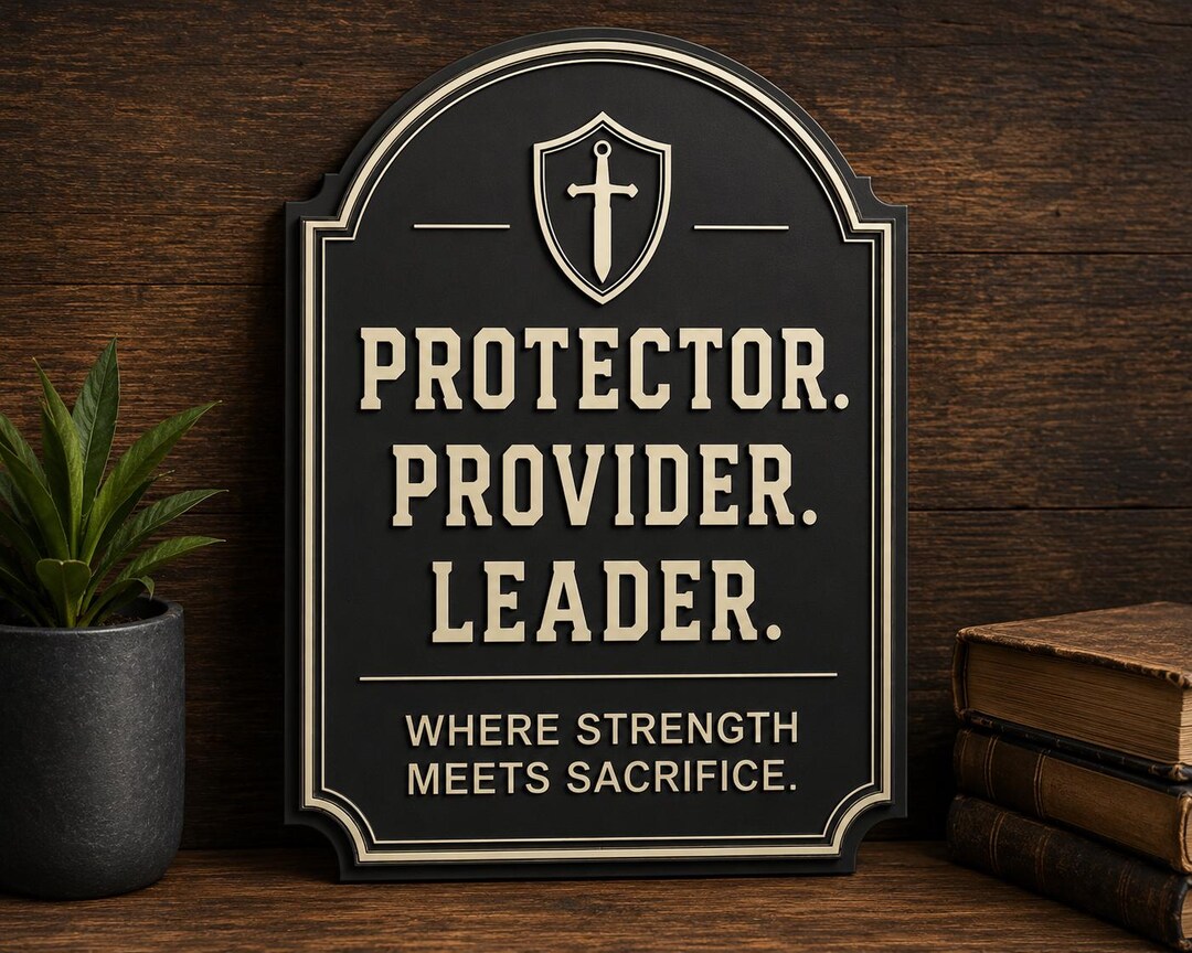 Protector Provider Leader Sign | Fathers Day Gift | Masculine Wall ...