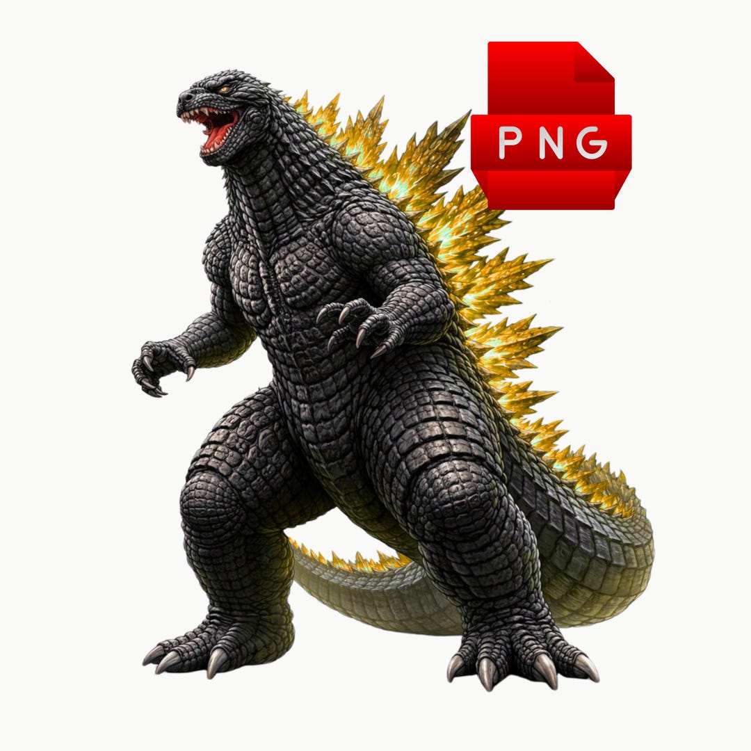 Godzilla SVG and PNG, Digital Art for Print, Commercial Use - Etsy