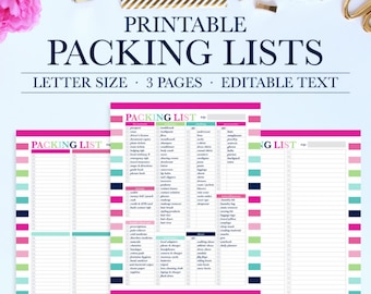 packing list etsy printable packing list
