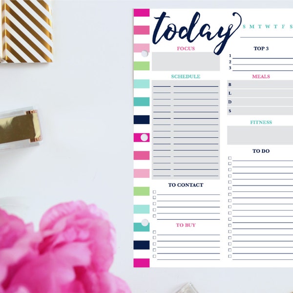 Daily Life Planner, Daily Schedule Planner, Daily Planner Printable Pages, Daily Planner Inserts, Personal Day Planner, Half Size Planner