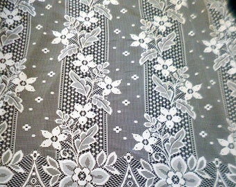 New European Long 104" Adjustable Sheer Lace Curtain Fabric Lace Fabric By Yard