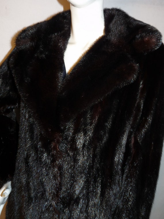Beautiful Full Length MAHOGANY MINK COAT M-L Fur - image 7