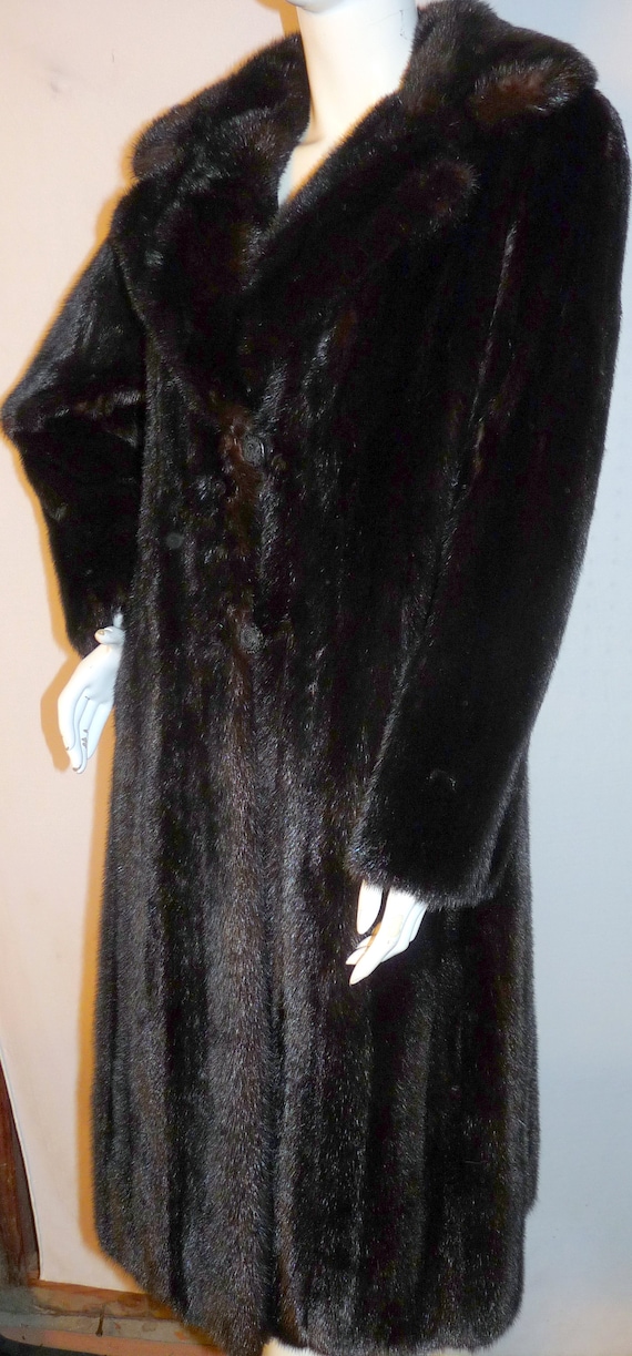 Beautiful Full Length MAHOGANY MINK COAT M-L Fur - image 1